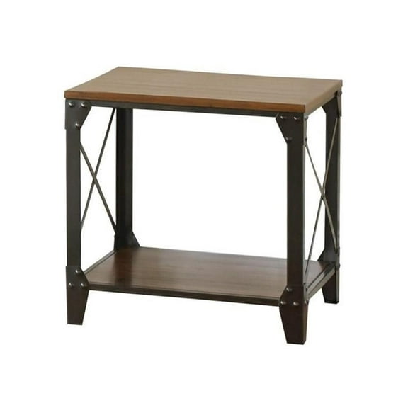 Bowery Hill Square End Table in Distressed Tobacco