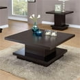 thumbnail image 1 of Bowery Hill Square Pedestal Storage Coffee Table in Cappuccino, 1 of 14