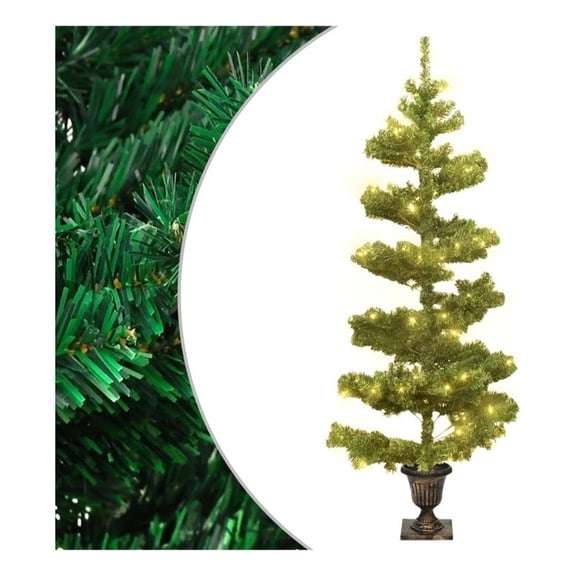 Bowery Hill Swirl Christmas Tree Green PVC Medium Swirl Christmas Tree