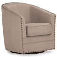 thumbnail image 1 of Bowery Hill Swivel Accent Chair in Beige, 1 of 5