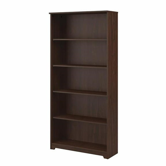 Bowery Hill Tall 5 Shelf Bookcase in Modern Walnut - Engineered Wood
