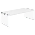 thumbnail image 1 of Bowery Hill Tempered Glass Coffee Table in Glossy White, 1 of 5