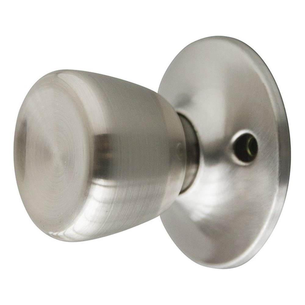 Bowery Hill Terrace Dummy Silver Brass Reversible Door Knob in Satin Nickel