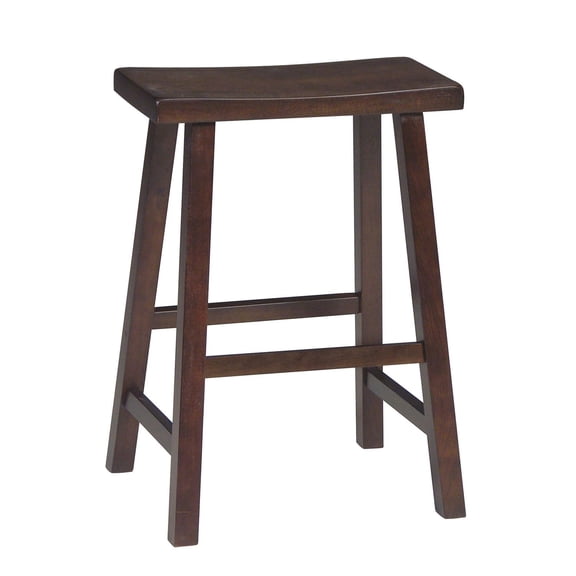 Bowery Hill Traditional 23.75" Wood Counter Stool in Walnut Finish