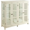 thumbnail image 1 of Bowery Hill Traditional 4 Door Glass Curio Cabinet in White, 1 of 2
