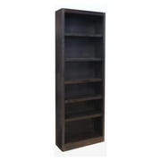 Bowery Hill Traditional 84 Tall 6-Shelf Wood Bookshelf Bookcase in Espresso