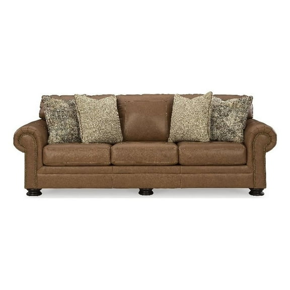 Bowery Hill Traditional Corner-blocked frame Caramel Queen Sofa Sleeper