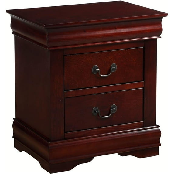 Bowery Hill Traditional / Modern Wood Nightstand in Cherry Finish