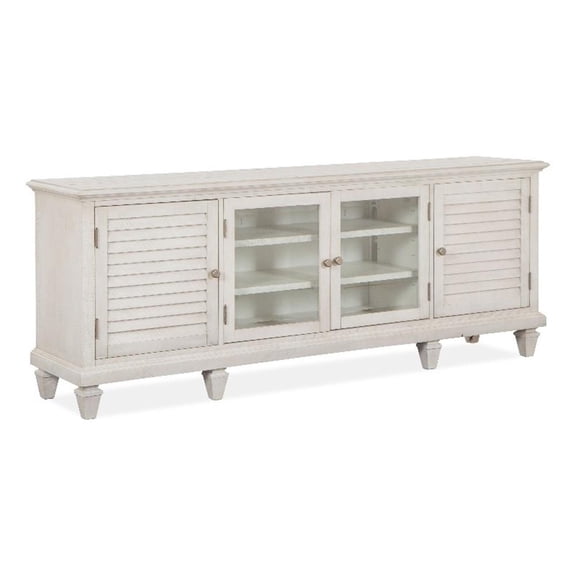 Bowery Hill Traditional Pine Veneer and Pine Solids Alabaster Large Console