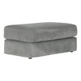 thumbnail image 1 of Bowery Hill Traditional Rectangular Ottoman in Gray Polyester Fabric, 1 of 6