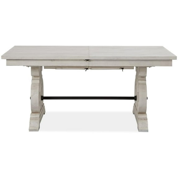 Bowery Hill Traditional Solid Pine Wood Rectangular Dining Table