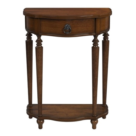 Bowery Hill Traditional Wood Antique Cherry Console Table with Storage
