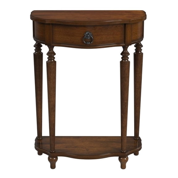 Bowery Hill Traditional Wood Antique Cherry Console Table with Storage