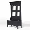thumbnail image 1 of Bowery Hill Traditional Wood Hall Tree in Black, 1 of 11