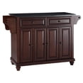 thumbnail image 1 of Bowery Hill Traditional Wood Kitchen Island with Granite Top in Mahogany/Black, 1 of 7