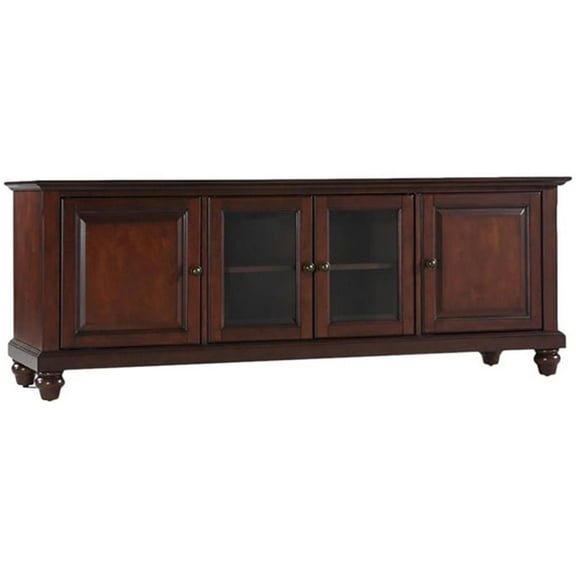 Bowery Hill Traditional Wood Low-Profile TV Stand for TVs up to 60" in Mahogany