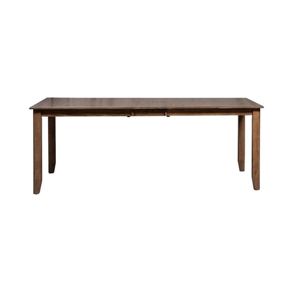 Bowery Hill Traditional Wood Rectangular Table in Oak Finish