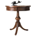 thumbnail image 1 of Bowery Hill Traditional Wood Round Pedestal Accent Table in Walnut, 1 of 2