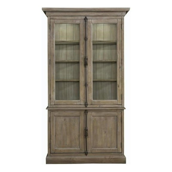 Bowery Hill Traditional Wood Tinley Park China in Gray Finish