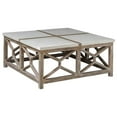 thumbnail image 1 of Bowery Hill Transitional 40" Square Stone Top Coffee Table in Ivory, 1 of 4