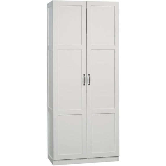 Bowery Hill Transitional Adjustable Storage Cabinet in White