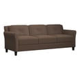 thumbnail image 1 of Bowery Hill Cushion Back Transitional Polyester Microfiber Sofa in Brown, 1 of 9