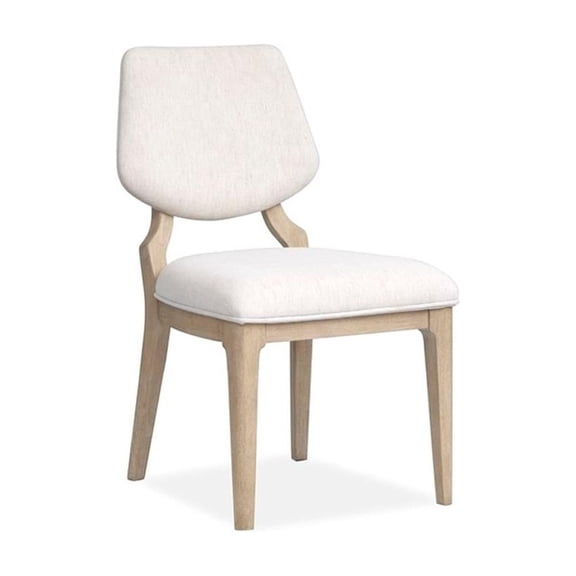 Bowery Hill Transitional Brown Upholstered Side Chair Two Pack