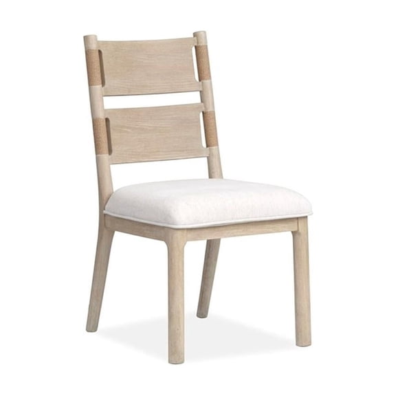 Bowery Hill Transitional Brown Upholstered Side Chair Two Pack