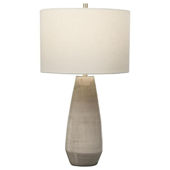 Bowery Hill Transitional Ceramic and Steel Table Lamp in Brown/Gray