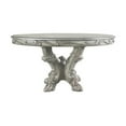 thumbnail image 1 of Bowery Hill Wood Vintage Bone White Dining Table Round Pedestal 60" Unassembled, 1 of 3