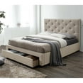 thumbnail image 1 of Bowery Hill Transitional Fabric Storage King Bed in Beige Finish, 1 of 1