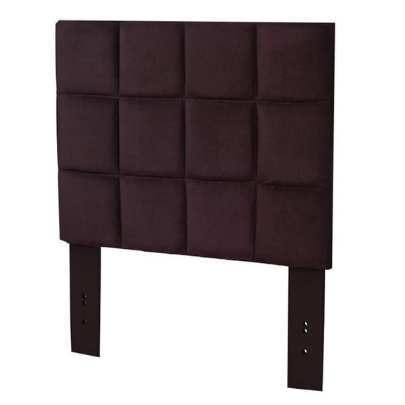 Bowery Hill Transitional Fabric Upholstered Twin Headboard in Purple