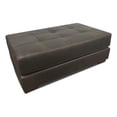 thumbnail image 1 of Bowery Hill Transitional Leather Cocktail Ottoman in Rich Brown, 1 of 4