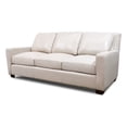 thumbnail image 1 of Bowery Hill Transitional Leather Sofa in Luxurious Off White, 1 of 6