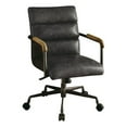 thumbnail image 1 of Bowery Hill Transitional Leather Swivel Office Chair in Antique Ebony Black, 1 of 4