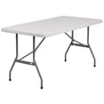 thumbnail image 1 of Bowery Hill Transitional Metal/Plastic Blow Molded Folding Table in White, 1 of 7