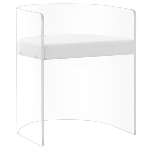 Bowery Hill Transitional Polyurethane A La Carte Acrylic Chair in Clear Finish