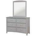 thumbnail image 1 of Bowery Hill Transitional Solid Wood Dresser and Mirror in Gray, 1 of 3