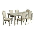 thumbnail image 1 of Bowery Hill Transitional Wood 7-Piece Dining Set in Antique White, 1 of 6