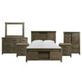 thumbnail image 1 of Bowery Hill Transitional Wood Brown Queen Platform Storage 6PC Bedroom Set, 1 of 20