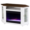 thumbnail image 1 of Bowery Hill Transitional Wood Color Changing Fireplace with Storage in White, 1 of 3