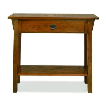 Bowery Hill Transitional Wood Console Table in Russet Brown Finish