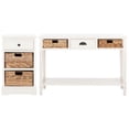 thumbnail image 1 of Bowery Hill Transitional Wood Distressed Side Storage Side Table in Cream, 1 of 6