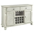 thumbnail image 1 of Bowery Hill Transitional Wood Wine Rack Buffet in Antique White, 1 of 6