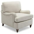 thumbnail image 1 of Bowery Hill Transitional Wooden Fabric Arm Chair in Sea Oat Beige, 1 of 11