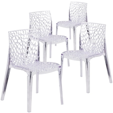 Bowery Hill Transparent Stacking Chair