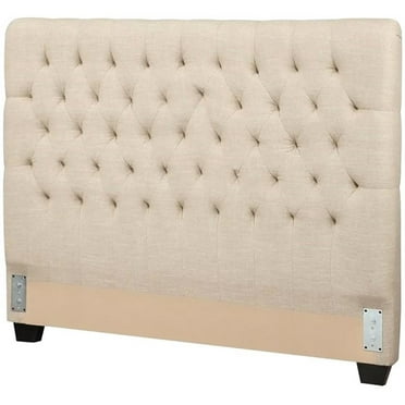 Bowery Hill Tufted California King Headboard in Oatmeal