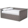 thumbnail image 1 of Bowery Hill Tufted Queen Daybed in Grey, 1 of 8