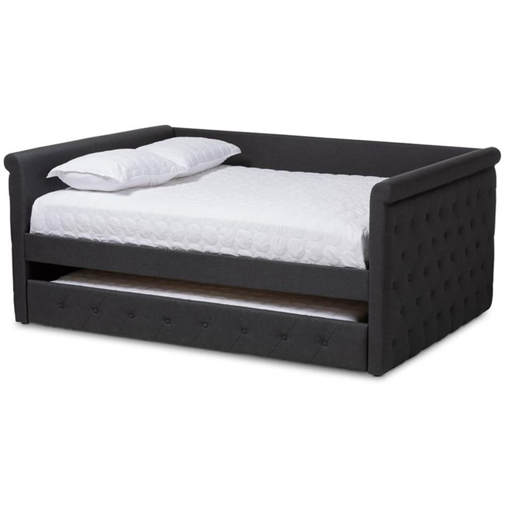 Queen Size Engineered Wood Daybed with Tufted Upholstery