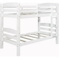 thumbnail image 1 of Bowery Hill Solid Pine White Bunk Bed Twin Over Twin Built-in Ladder Detachable 80.5" x 43.5" x 67.5" Assembly Required, 1 of 10